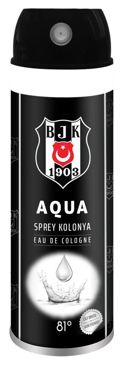 Beşiktaş JK Resmi Lisansli 50 ml Aqua Sprey Kolonya - Canlandırıcı ve Hijyenik